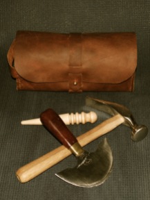 Dopp kit and some leather working tools I use to create items like this.